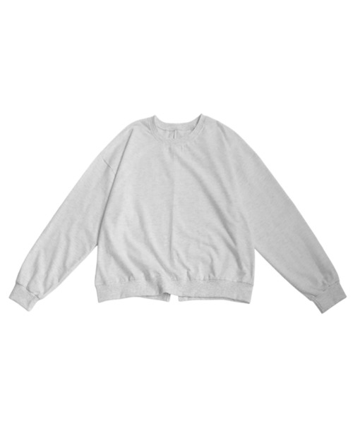 antiqua（アンティカ）の「ミニ裏毛変形トップス（スウェット・レディース・ブラック/オートミール・ONESIZE）」の9枚目の写真