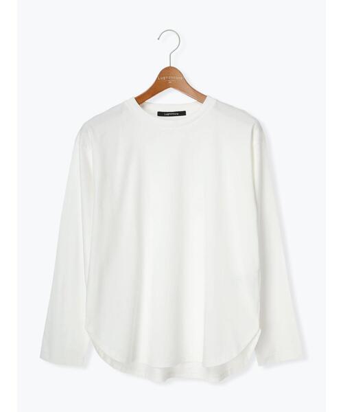 Lugnoncure（ルノンキュール）の「【抗菌防臭】ラウンドヘムトップス（Tシャツ/カットソー・レディース・ホワイト/チャコールグレー/オフホワイト・F）」の2枚目の写真