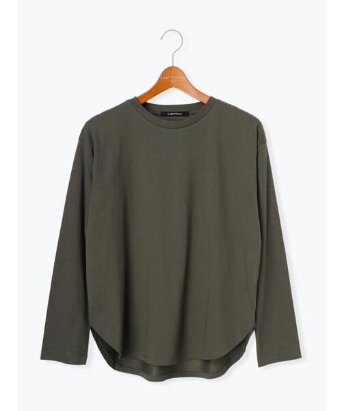 Lugnoncure（ルノンキュール）の「【抗菌防臭】ラウンドヘムトップス（Tシャツ/カットソー・レディース・ホワイト/チャコールグレー/オフホワイト・F）」の3枚目の写真