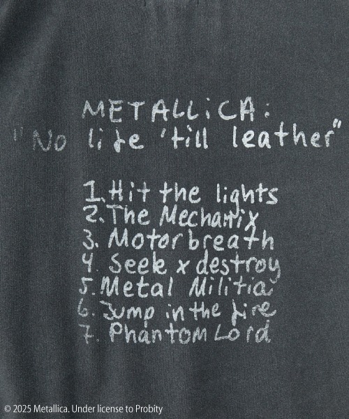 【WEB先行予約】[GOOD ROCK SPEED/グッドロックスピード] 別注 METALLICA ロックプリントTシャツ(No Life 'Til Leather)（Tシャツ/カットソー）｜GOOD ROCK SPEED（グッドロックスピード）
