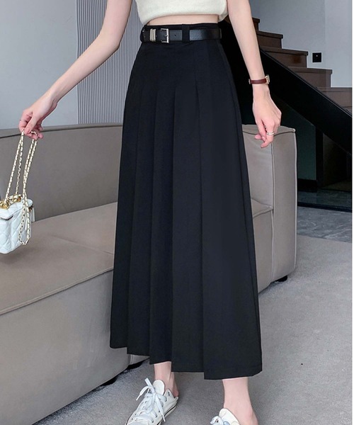 aimoha(アイモハ)の「ベルト付きロングプリーツスカート(スカート・レディース・グレー/ブラック・SMALL/LARGE/X-LARGE/MEDIUM/XX-LARGE)」の14枚目の写真
