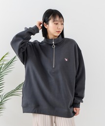 【(What it isNt)ART BY MARKGONZALES / (ワットイットイズント) アートバイ マークゴンザレス】バックプリントハーフジップスウェットトレーナー