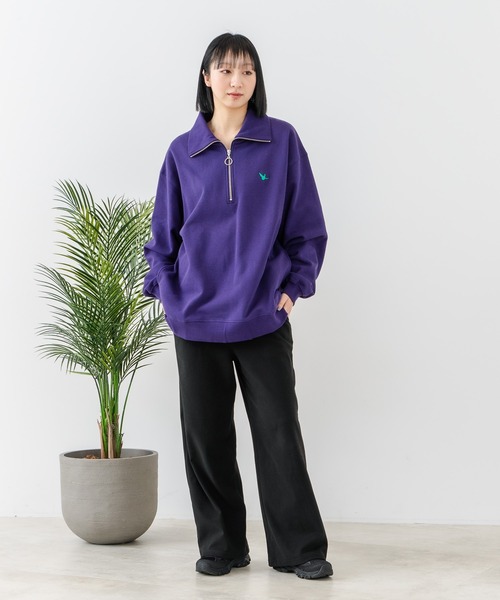 (What it isNt)ART BY MARKGONZALES(ワットイットイズント)の「【(What it isNt)ART BY MARKGONZALES / (ワットイットイズント) アートバイ マークゴンザレス】バックプリントハーフジップスウェットトレーナー(スウェット・メンズ・ホワイト/パープル/チャコールグレー・MEDIUM/LARGE/X-LARGE)」の15枚目の写真