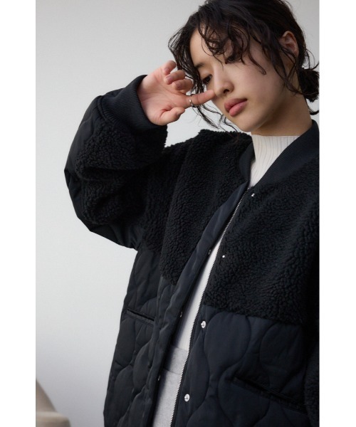 AZUL by moussy（アズールバイマウジー）の「スウィッチングボアブルゾン（ブルゾン・レディース・アイボリー/カーキ/ブラック・SMALL/MEDIUM）」の15枚目の写真