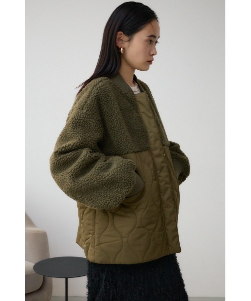 AZUL by moussy（アズールバイマウジー）の「スウィッチングボアブルゾン（ブルゾン・レディース・アイボリー/カーキ/ブラック・SMALL/MEDIUM）」の12枚目の写真