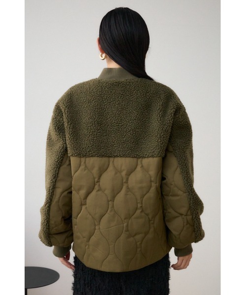 AZUL by moussy（アズールバイマウジー）の「スウィッチングボアブルゾン（ブルゾン・レディース・アイボリー/カーキ/ブラック・SMALL/MEDIUM）」の7枚目の写真