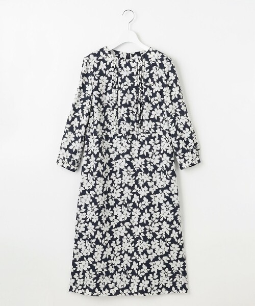 J.PRESS Ladies（J.プレス レディス）の「【洗える】スパンフラワープリント  ワンピース（ワンピース・レディース・ネイビー系5/ホワイト系5・XS）」の19枚目の写真