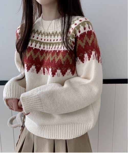 【セール】Y2K ノルディックラウンドニット（ニット/セーター）｜gossip！ロサンゼルス（ゴシップロサンゼルス）