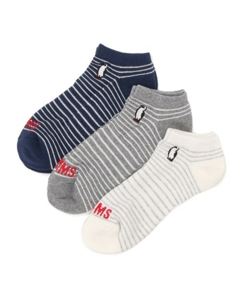 CHUMS(チャムス)の「【CHUMS】3P Booby Border Ankle Socks(ソックス/靴下・メンズ・その他・MEDIUM/SMALL)」の1枚目の写真