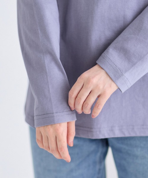 Viola e Viola(ヴィオラエヴィオラ)の「柔らか綿100%大人キレイTシャツ(Tシャツ/カットソー・レディース・ホワイト×ブラック/ブラック/ホワイト/ブルー・3L/LL/L/M)」の19枚目の写真