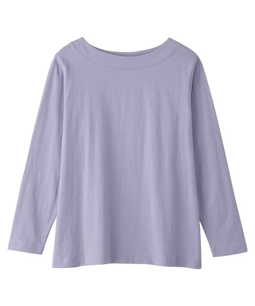 Viola e Viola(ヴィオラエヴィオラ)の「柔らか綿100%大人キレイTシャツ(Tシャツ/カットソー・レディース・ホワイト×ブラック/ブラック/ホワイト/ブルー・3L/LL/L/M)」の13枚目の写真