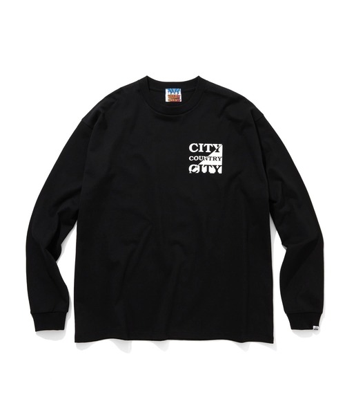 CITY COUNTRY CITY（シティーカントリーシティー）の「CITY COUNTRY CITY COTTON L/S T-SHIRT_CITY COUNTRY CITY CCC-243T011（Tシャツ/カットソー・メンズ・ホワイト/ブラック・LARGE/MEDIUM/X-LARGE）」の2枚目の写真