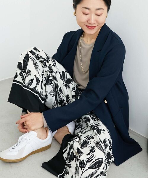 le.coeur blanc（ルクールブラン）の「《手洗い可能》シアーリブロングスリーブTシャツ（Tシャツ/カットソー・レディース・ベージュ/ダークグレー/オフホワイト・38）」の16枚目の写真