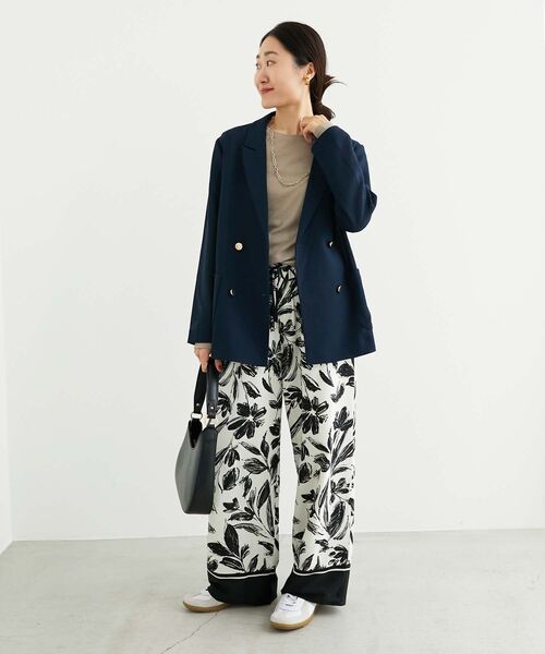 le.coeur blanc（ルクールブラン）の「《手洗い可能》シアーリブロングスリーブTシャツ（Tシャツ/カットソー・レディース・ベージュ/ダークグレー/オフホワイト・38）」の20枚目の写真