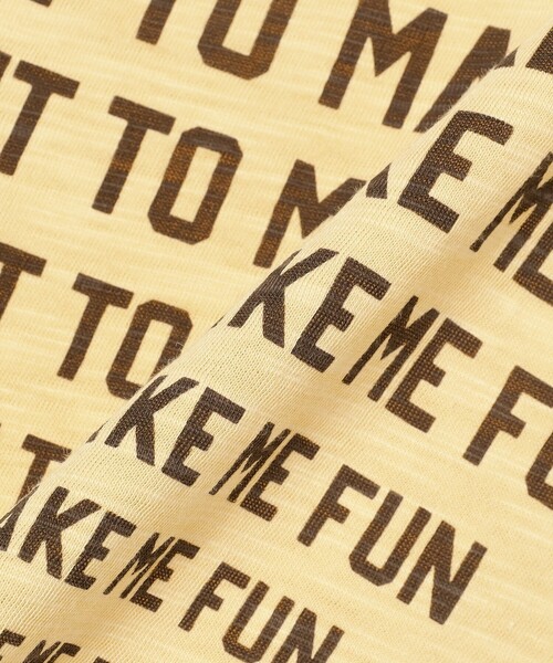 BEAMS BOY（ビームスボーイ）の「ライン メッセージ Tシャツ（Tシャツ/カットソー・レディース・イエロー/オフホワイト/ブラック・ONE SIZE）」の12枚目の写真