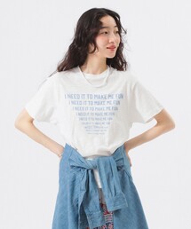 BEAMS BOY | ライン メッセージ Tシャツ(Tシャツ/カットソー)