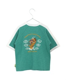 MAKE YOUR DAY（メイクユアデイ）の「ドラゴンスカジャン風半袖Tシャツ■パパサイズ（Tシャツ/カットソー）」