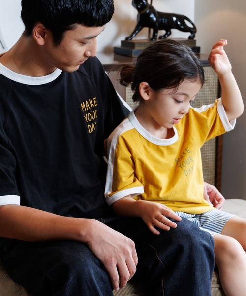 MAKE YOUR DAY(メイクユアデイ)の「ドラゴンスカジャン風半袖Tシャツ■パパサイズ(Tシャツ/カットソー・メンズ・ブラック/マスタード/グリーン・L/M)」の6枚目の写真