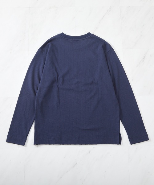 UNION STATION（ユニオンステーション）の「シェブロン柄リンクスジャガードロンT（Tシャツ/カットソー・メンズ・ネイビー/ホワイト/ピンク・S/M/LL/L）」の11枚目の写真