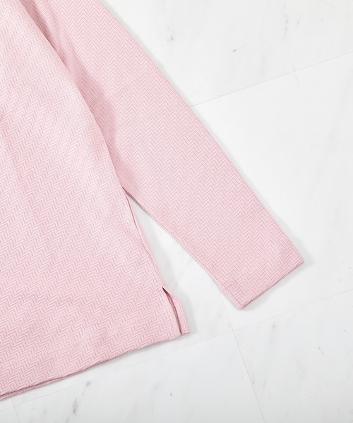 UNION STATION（ユニオンステーション）の「シェブロン柄リンクスジャガードロンT（Tシャツ/カットソー・メンズ・ネイビー/ホワイト/ピンク・S/M/LL/L）」の14枚目の写真