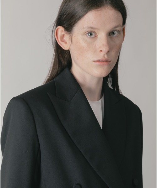 CINOH(チノ)の「BLACK FORMAL オブリークダブルジャケット(テーラードジャケット・レディース・ネイビー系2/ブラック系その他/ネイビー系1・38/36)」の6枚目の写真