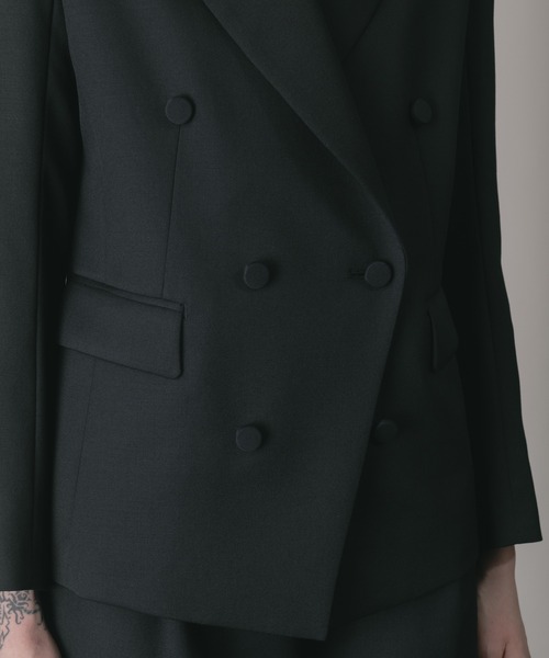 CINOH(チノ)の「BLACK FORMAL オブリークダブルジャケット(テーラードジャケット・レディース・ネイビー系2/ブラック系その他/ネイビー系1・38/36)」の7枚目の写真