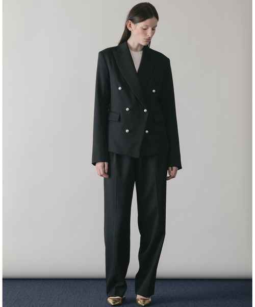 CINOH(チノ)の「BLACK FORMAL オブリークダブルジャケット(テーラードジャケット・レディース・ネイビー系2/ブラック系その他/ネイビー系1・38/36)」の10枚目の写真