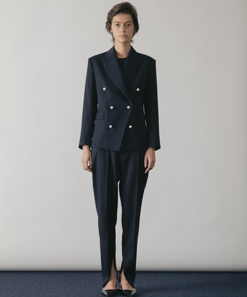 CINOH(チノ)の「BLACK FORMAL オブリークダブルジャケット(テーラードジャケット・レディース・ネイビー系2/ブラック系その他/ネイビー系1・38/36)」の12枚目の写真