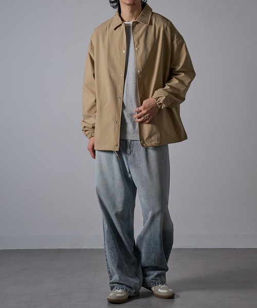 TRUSS(トラス)の「【TRUSS】リサイクルポリコーチジャケット PCJ-940(ブルゾン・メンズ・ベージュ/ネイビー/ブラック・L/M/XL)」の19枚目の写真