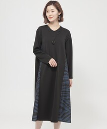 【ウォッシャブル】ランダムゼブラコンビワンピース