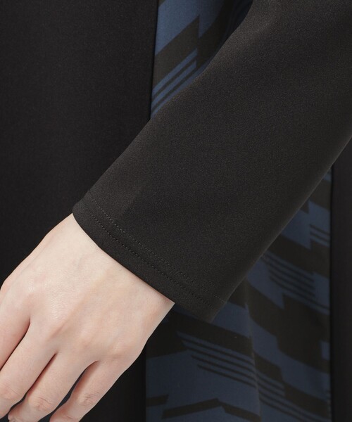 EVEX by KRIZIA（エヴェックスバイクリツィア）の「【ウォッシャブル】ランダムゼブラコンビワンピース（ワンピース・レディース・ブラック・40）」の6枚目の写真