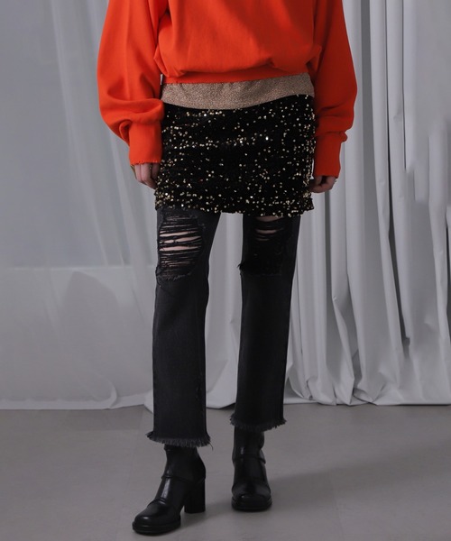 ROSE BUD（ローズバッド）の「(CREOLME)スパンコールミニスカート（スカート・レディース・シルバー・ONE SIZE）」の15枚目の写真