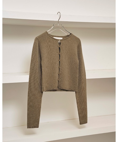 値下げ Cashmere Compact Cardigan オリーブ Cashmere Compact Cardigan（カーディガン/ボレロ）｜TODAYFUL