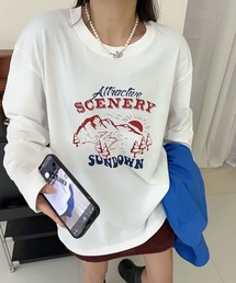 プリントロングスリーブTシャツ