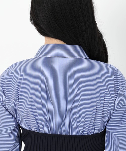 STRAWBERRY-FIELDS（ストロベリーフィールズ）の「リボンビスチェドッキングプルオーバー　ニット・セーター（ニット/セーター・レディース・ネイビー/ブラック系その他・2）」の7枚目の写真