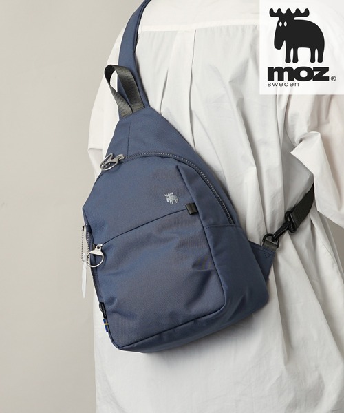 moz(モズ)の「moz(モズ) 撥水 A5サイズ収納可 ボディバッグ ショルダーバッグ ZZRK-05(ボディバッグ/ウエストポーチ・レディース・アイボリー/ブラック/グレイッシュブルー/キャメル/トリコロール・ONE SIZE)」の3枚目の写真