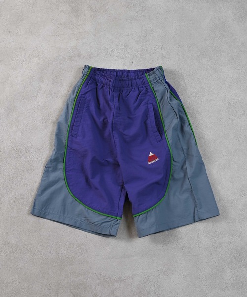 MARKEY'S（マーキーズ）の「ナイロンパイピングショーツ【セットアップ可能】（その他パンツ・キッズ・キャメル/アイボリー/ブルー・150/140/110/100/90/80/130/120/95）」の2枚目の写真