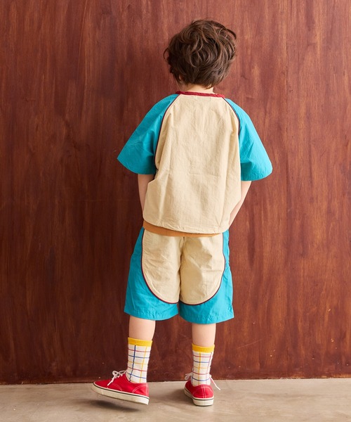 MARKEY'S（マーキーズ）の「ナイロンパイピングショーツ【セットアップ可能】（その他パンツ・キッズ・キャメル/アイボリー/ブルー・150/140/110/100/90/80/130/120/95）」の7枚目の写真