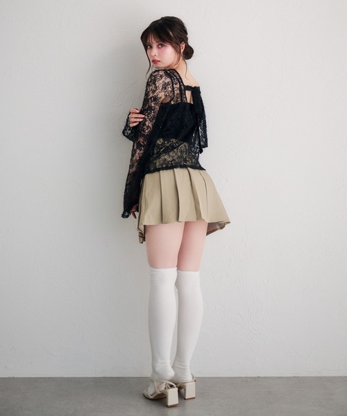 fupel（フぺル）の「back ribbon mohair lace tops /バックリボンモヘアレーストップス（Tシャツ/カットソー・レディース・ブラック/アイボリー・FREE）」の16枚目の写真