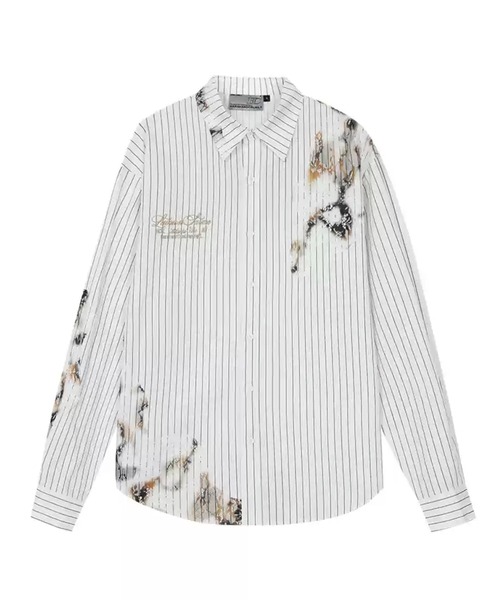 HARSH AND CRUEL（ハーシュアンドクルーエル）の「ダメージレース刺繍オープンカラーシャツ オーバーサイズ ユニセックス HC25S2TP05【Harsh and Cruel】（シャツ/ブラウス・メンズ・ホワイト・XL/L/M）」の11枚目の写真