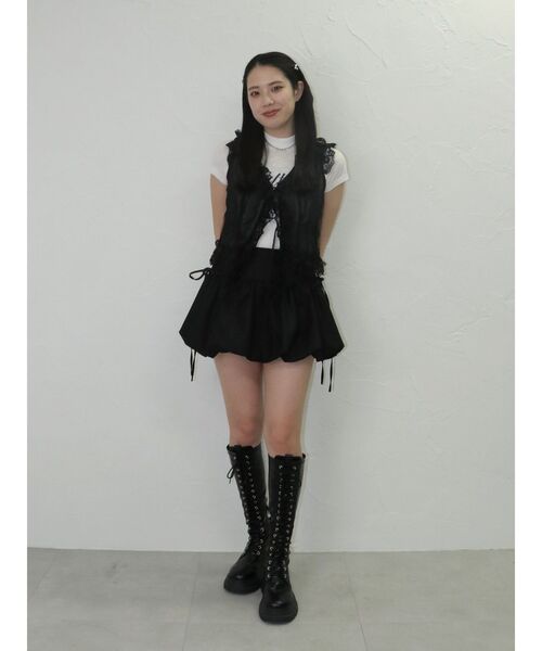 jouetie(ジュエティ)の「ラッフルフリルシアージレ(シャツ/ブラウス・レディース・ブラック/ピンク/オフホワイト・MEDIUM)」の14枚目の写真