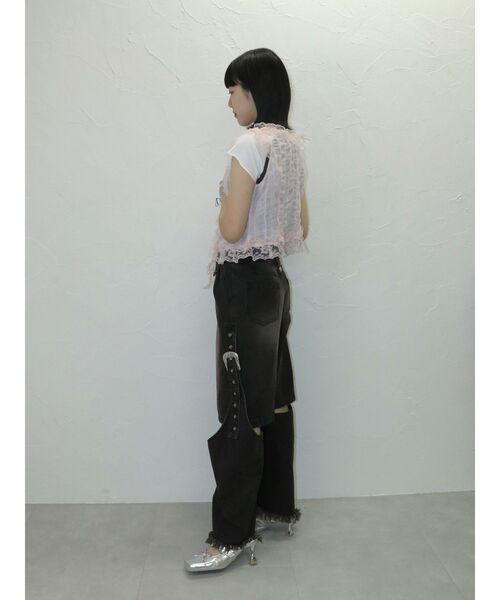 jouetie(ジュエティ)の「ラッフルフリルシアージレ(シャツ/ブラウス・レディース・ブラック/ピンク/オフホワイト・MEDIUM)」の18枚目の写真