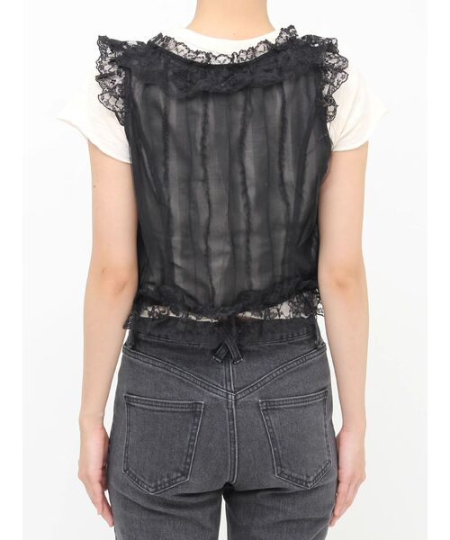 jouetie(ジュエティ)の「ラッフルフリルシアージレ(シャツ/ブラウス・レディース・ブラック/ピンク/オフホワイト・MEDIUM)」の22枚目の写真