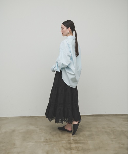 スカート Cotton Tiered skirt laubeblanc Cotton Tiered skirt – L'AUBE BLANC