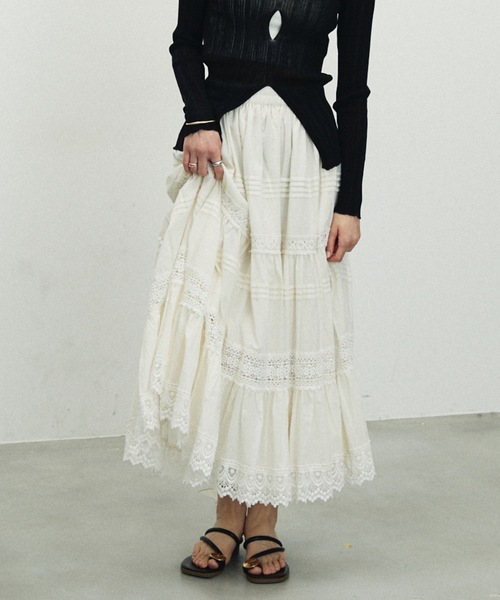 スカート the virgins cotton lace skirt cotton lace sk | the Virgins (Women)/ザ