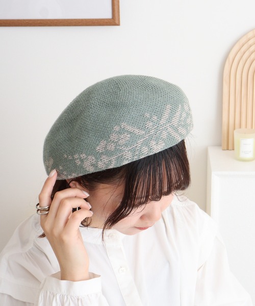 Sense of Grace（センスオブグレース）の「麻混　サーモベレー帽（ハンチング/ベレー帽・レディース・ターコイズブルー/ブラック/ベージュ・FREE）」の14枚目の写真