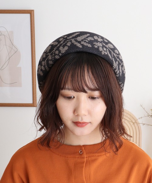 Sense of Grace（センスオブグレース）の「麻混　サーモベレー帽（ハンチング/ベレー帽・レディース・ターコイズブルー/ブラック/ベージュ・FREE）」の17枚目の写真