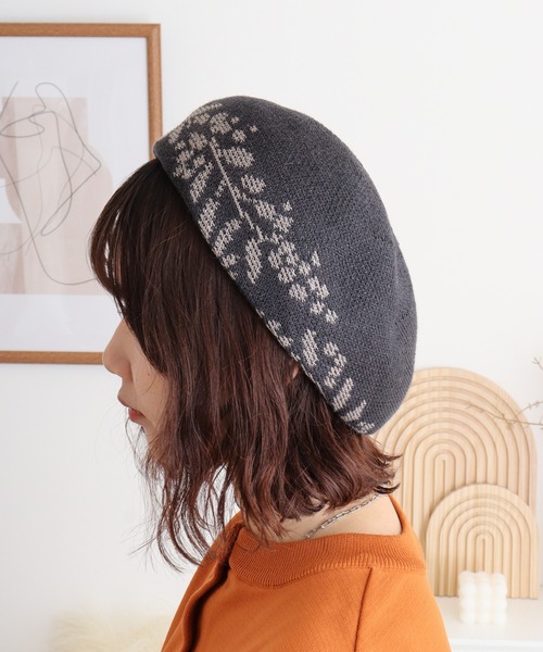 Sense of Grace（センスオブグレース）の「麻混　サーモベレー帽（ハンチング/ベレー帽・レディース・ターコイズブルー/ブラック/ベージュ・FREE）」の18枚目の写真