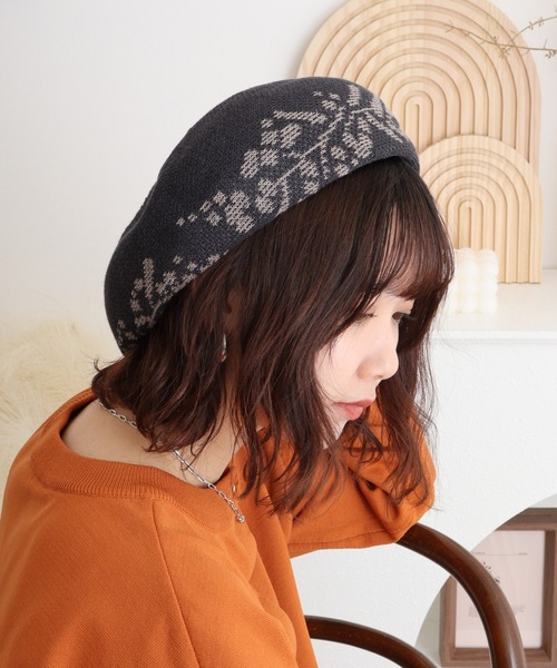 Sense of Grace（センスオブグレース）の「麻混　サーモベレー帽（ハンチング/ベレー帽・レディース・ターコイズブルー/ブラック/ベージュ・FREE）」の22枚目の写真