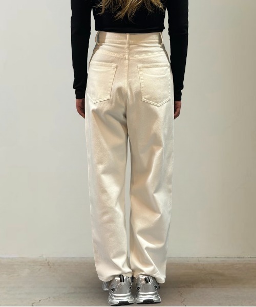 Burner（バーナー）の「ハイウエストワイドデニム（デニムパンツ・レディース・ブラック/ホワイト/インディゴブルー・マルチサイズ）」の13枚目の写真